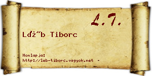 Léb Tiborc névjegykártya